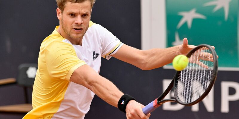 Kämpfte sich erfolgreich durch ein Fünf-Satz-Match: Yannick Hanfmann. - Foto: Fabrizio Corradetti/AP/dpa