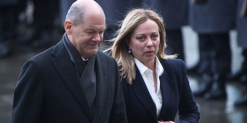 Giorgia Meloni und Olaf Scholz am 03.02.2023 - Foto: ?ber dts Nachrichtenagentur