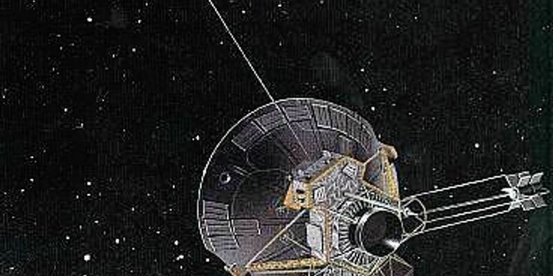 Eine Zeichnung der US-Raumsonde Pioneer 10. - Foto: Nasa/NASA/dpa