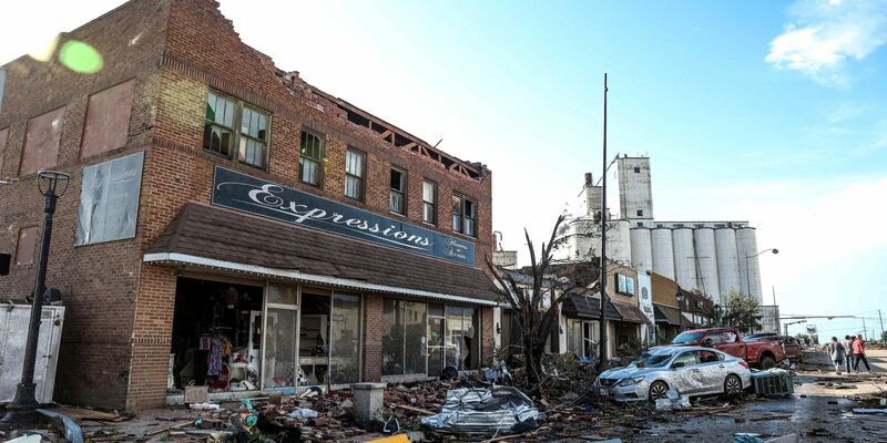 Perryton nach dem Tornado: ein Bild der Verwüstung. - Foto: David Erickson/AP/dpa