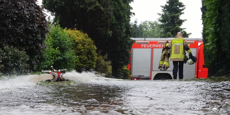FW-BOT: Starkregenbedingte Einsätze im Nördlichen Teil von Bottrop. - Foto: presseportal.de