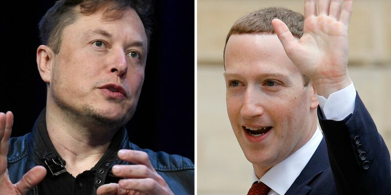 Rivalen: Das Verhältnis von Twitter-Chef Elon Musk und Facebook-Gründer Mark Zuckerberg gilt als angespannt. - Foto: Susan Walsh/Francois Mori/AP/dpa