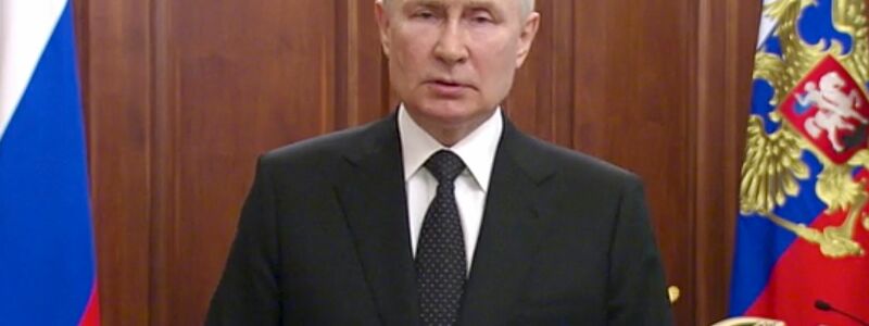 Der russische Präsident Wladimir Putin spricht zur Nation. - Foto: Uncredited/Russian Presidential Press Service/AP/dpa