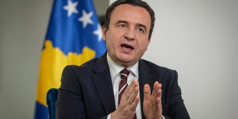 Albin Kurti, Premierminister des Kosovo, fordert Sanktionen für Serbien. - Foto: Visar Kryeziu/AP/dpa