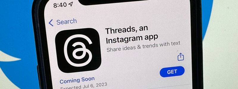 Die Ankündigung der Social-Media-App Threads wird im US-amerikanischen App Store von Apple angezeigt. - Foto: Christoph Dernbach/dpa