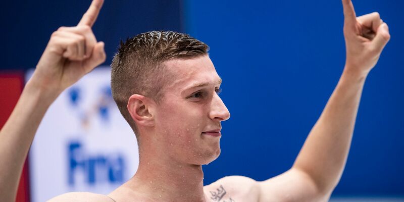 Hat eine klare Meinung zur Rückkehr von russischen Schwimmern: Florian Wellbrock. - Foto: Christophe Gateau/Deutsche Presse-Agentur GmbH/dpa