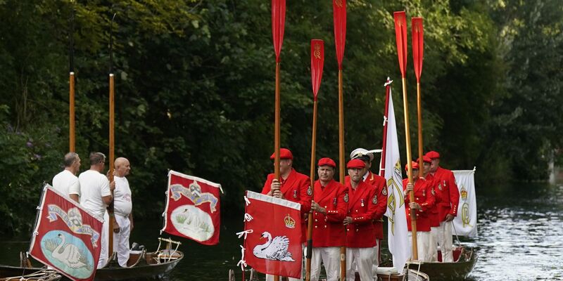 «Swan Upping» auf der Themse. - Foto: Aaron Chown/PA Wire/dpa