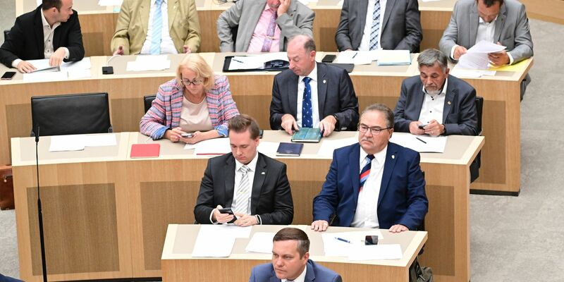 Die Abgeordneten der Fraktion der AfD sitzen im Landtag von Baden-Württemberg - und bekommen immer mehr Zuspruch. - Foto: Bernd Weißbrod/dpa