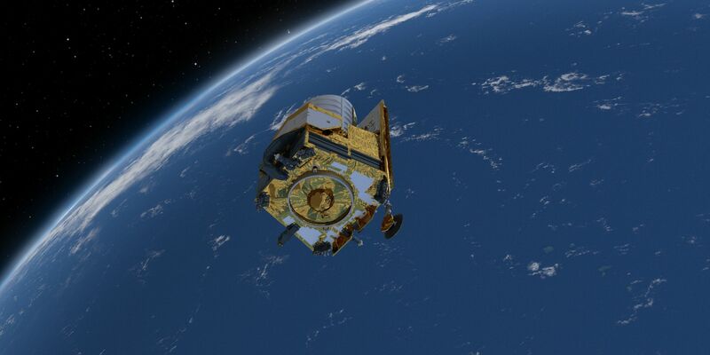 Ein computergeneriertes Bild des Weltraumteleskops «Euclid». - Foto: ESA/PA Media/dpa