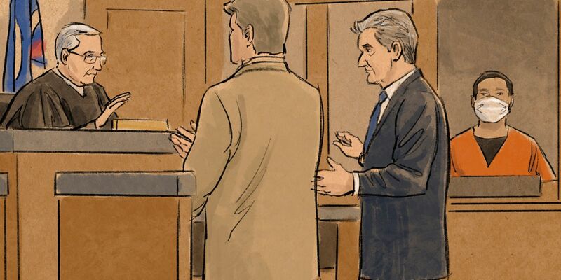 Diese Gerichtsskizze zeigt den Angeklagten Tou Thao (r) im Vorfeld des Gerichtsprozesses am 29.06.2020. Er war der letzte der vier beteiligten Polizisten, der seinen Richterspruch auf bundesstaatlicher Ebene empfing. - Foto: Cedric Hohnstadt/AP/dpa