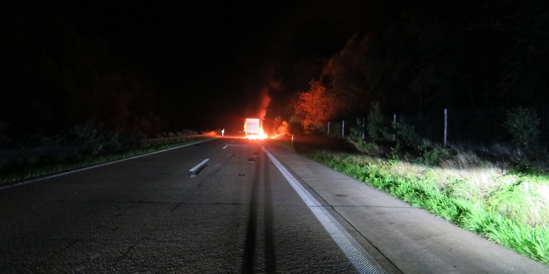 POL-PDKL: Lkw-Brand auf der A6 - Foto: presseportal.de