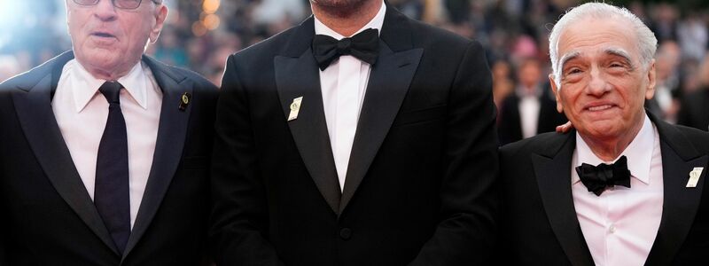 Robert De Niro (l-r), Leonardo DiCaprio und Martin Scorsese stellen «Killers of the Flower Moon» bei den Filmfestspielen in Cannes vor. - Foto: Scott Garfitt/Invision via AP/dpa