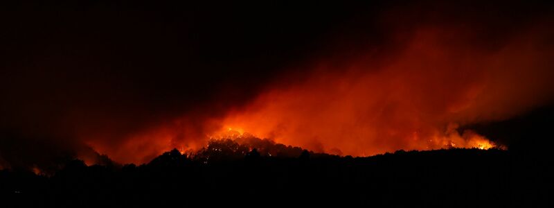Flammen wüten am Mittwoch in der Nähe der Gemeinde Arafo auf Teneriffa. - Foto: Europa Press/EUROPA PRESS/dpa
