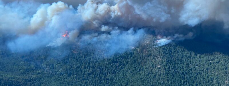 Im Gebiet bei West Kelowna, British Columbia, brennt es weiter. - Foto: Bc Wildfire Service/Canadian Press via ZUMA Press/dpa