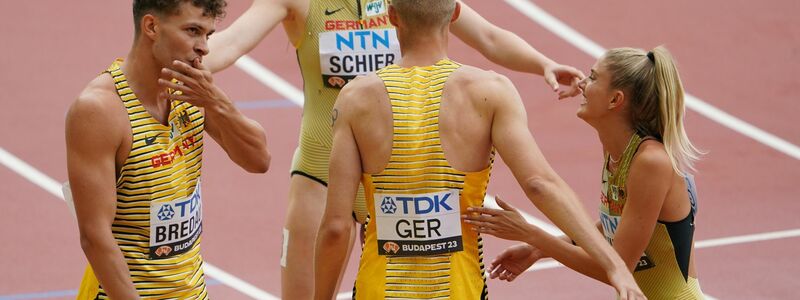 Die deutsche Mixed-Staffel ist bei der WM in Budapest auf dem siebten Platz gelandet. - Foto: Marcus Brandt/dpa