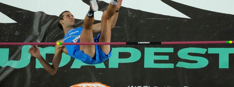 Gianmarco Tamberi (Italien) gewann im Hochsprung die Goldmedaille.. - Foto: Bernat Armangue/AP