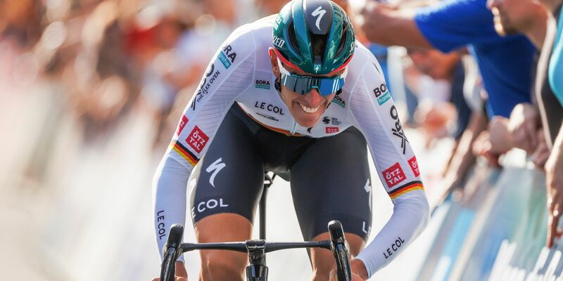 Nils Politt bei der Deutschland Tour. - Foto: Alexander Neis/Eibner-Pressefoto/dpa