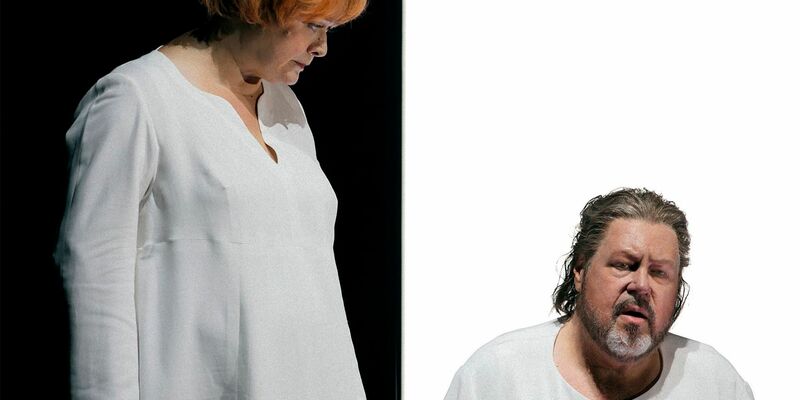 Stephen Gould als Tristan und Catherine Foster als Isolde bei Proben in Bayreuth. - Foto: Enrico Nawrath/Festspiele Bayreuth/dpa