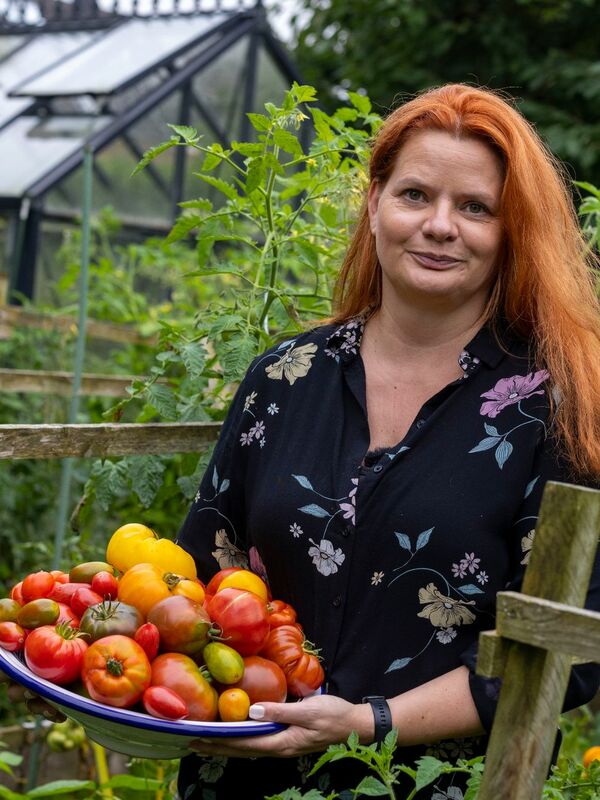 Mit Supermarkt-Tomaten haben ihre Früchte wenig gemein: Birgit Arndt ... Mit Supermarkt-Tomaten haben ihre Früchte wenig gemein: Birgit Arndt ...