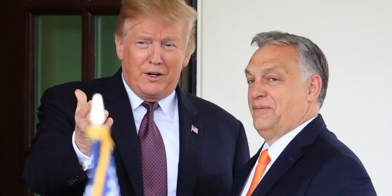 Zwei, die sich verstehen: Donald Trump und Viktor Orban. - Foto: Manuel Balce Ceneta/AP/dpa