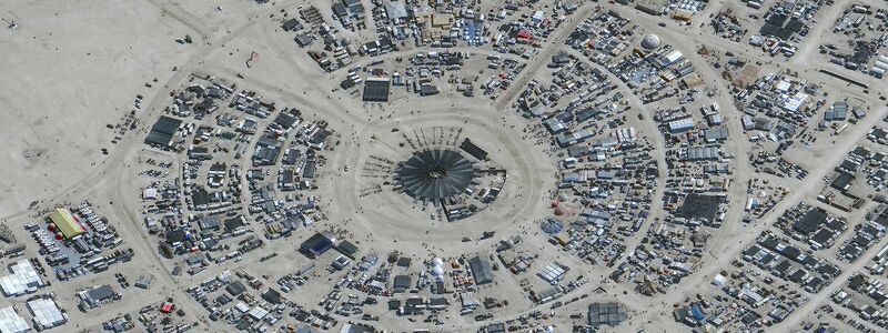 Satellitenfoto vom Burning Man Festival am 28. August. - Foto: Uncredited/©2023 Maxar Technologies/AP/dpa