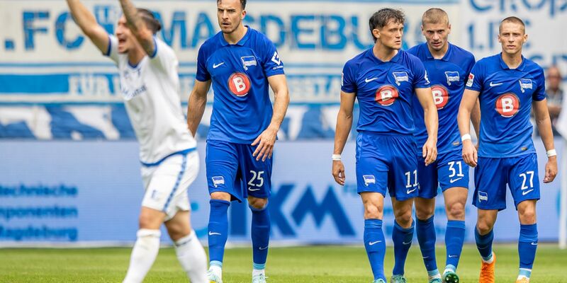 Sechs Gegentore kassierte Hertha BSC am Samstag in Magdeburg. - Foto: Andreas Gora/dpa
