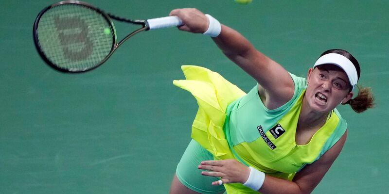 Steht in New York in der Runde der besten Acht: Jelena Ostapenko. - Foto: John Minchillo/AP