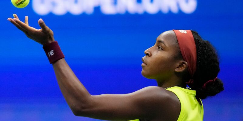 Coco Gauff reagiert nach ihrem Sieg. - Foto: Frank Franklin II/AP