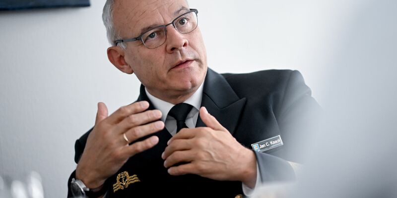 Der Inspekteur der Deutschen Marine, Vizeadmiral Jan Christian Kaack. - Foto: Britta Pedersen/dpa