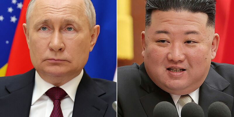 Ein Treffen zwischen Russlands Präsident Wladimir Putin (l) und dem nordkoreanischen Machthaber Kim Jong Un steht bevor. - Foto: Uncredited/Pool Sputnik Kremlin/KCNA via KNS/AP/dpa