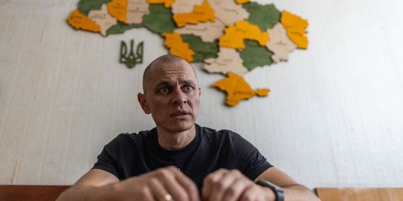 Dmytro Orlow, der Bürgermeister der von russischen Soldaten besetzten ukrainischen Kraftwerksstadt Enerhodar sieht eine große Unfall-Gefahr im Atomkraftwerk Saporischschja. - Foto: Oliver Weiken/dpa