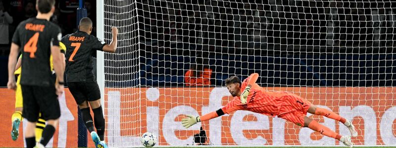 Kylian Mbappé erzielt per Elfmeter den Treffer zum 1:0 für von Paris Saint-Germain. - Foto: Federico Gambarini/dpa