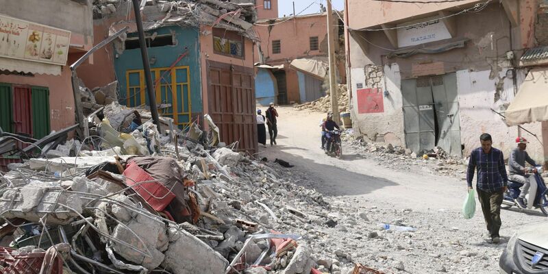 Anfang September kam es in Marokko zu einem verheerenden Erdbeben. - Foto: ---/kyodo/dpa