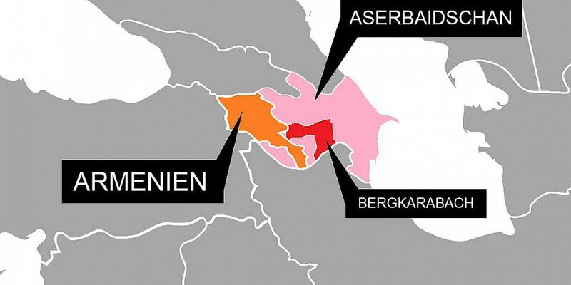 Karte mit Armenien, Aserbaidschan und Bergkarabach (Archiv) - Foto: ?ber dts Nachrichtenagentur