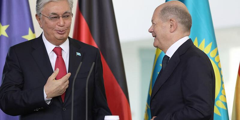 Kassym-Schomart Tokajew und Olaf Scholz am 28.09.2023 - Foto: ?ber dts Nachrichtenagentur