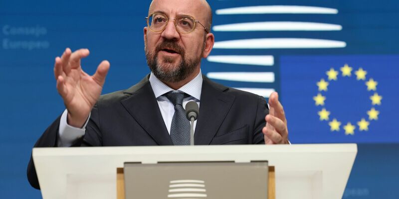 «Die Ukraine kann 2030 zur EU gehören, wenn beide Seiten ihre Hausaufgaben machen», sagt Charles Michel. - Foto: Geert Vanden Wijngaert/AP/dpa