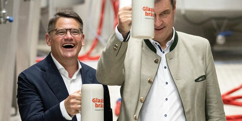 Ministerpräsidenten von Hessen und Bayern: Boris Rhein und Markus Söder. - Foto: Boris Roessler/dpa
