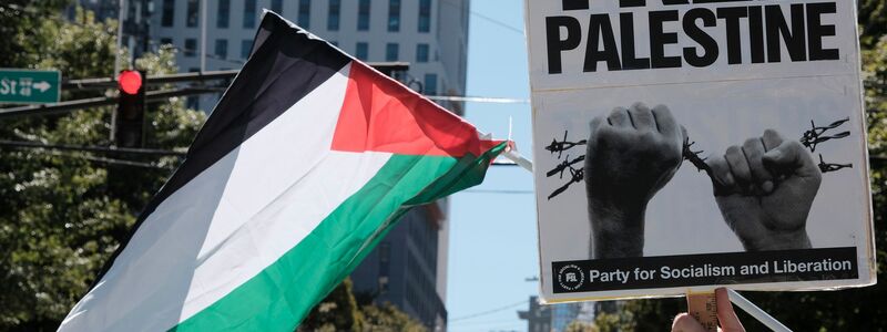 Eine pro-palästinensische Demonstration vor dem israelischen Konsulat in Atlanta. - Foto: John Arthur Brown/ZUMA Press Wire/dpa