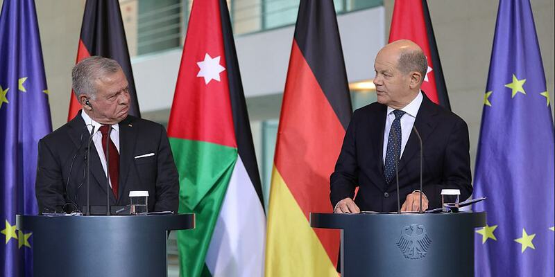 Abdullah II. bin al-Hussein und Olaf Scholz am 17.10.2023 - Foto: über dts Nachrichtenagentur