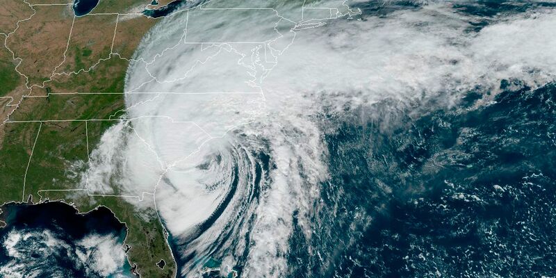 Hurrikan «Ian» über der Küste des US-Bundesstaats South Carolina. - Foto: -/NOAA/AP/dpa