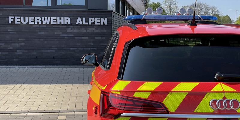 FW Alpen: Verkehrsunfall mit zwei Pkw - Foto: presseportal.de