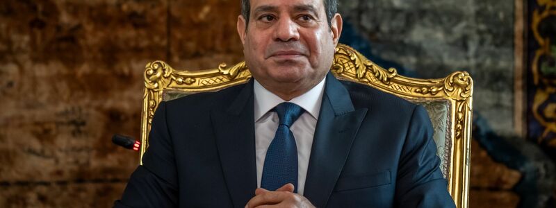 Ägyptens Staatschef Abdel Fattah al-Sisi, aufgenommen während eines Besuchs von Kanzler Scholz in Kario. - Foto: Michael Kappeler/dpa Pool/dpa