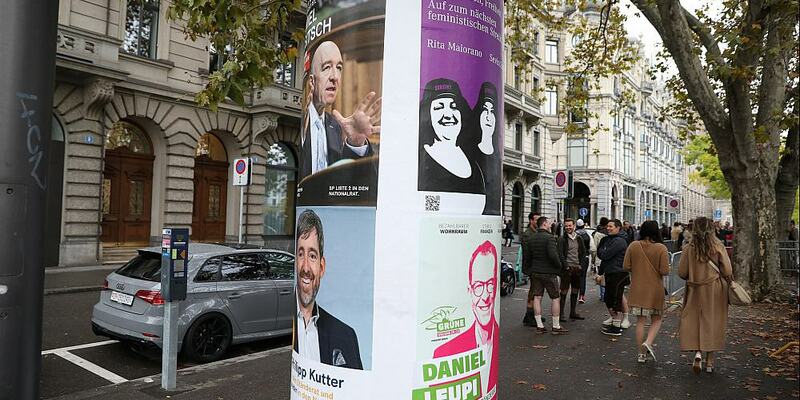 Wahlplakate für Schweizer Parlamentswahlen 2023 am 21.10.2023 - Foto: über dts Nachrichtenagentur