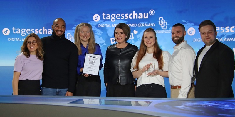 Ausgezeichnet: Tik-Tok-Kanal der tagesschau erhält Digital Media Award Germany 2023 - Foto: presseportal.de