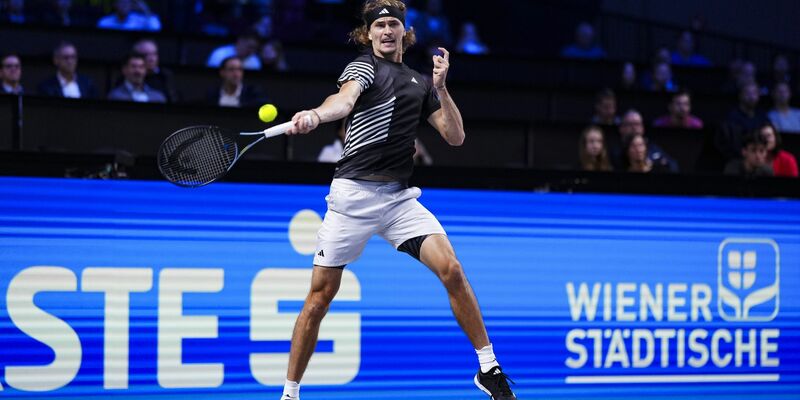 Alexander Zverev unterlag Andrej Rubljow in Wien in drei Sätzen. - Foto: Eva Manhart/APA/dpa