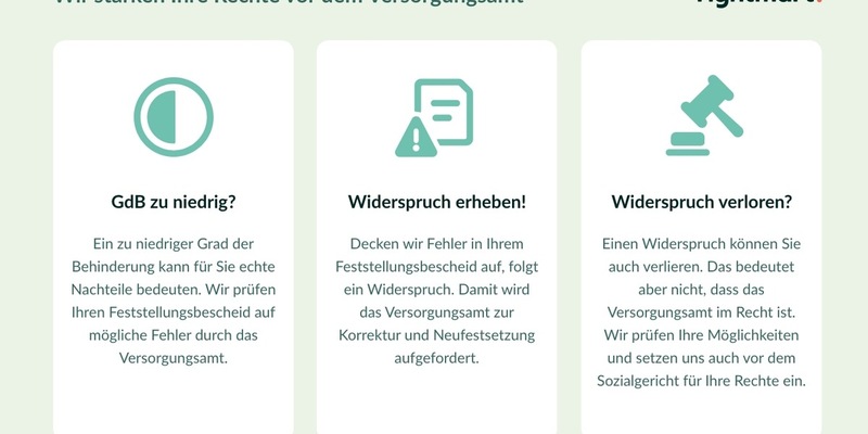 Grad der Behinderung: rightmart geht gegen fehlerhafte Feststellungsbescheide vom Versorgungsamt vor - Foto: presseportal.de