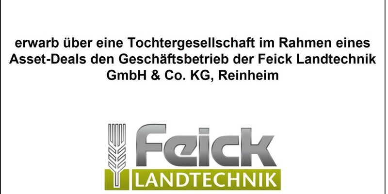 Deutsche Mittelstandsfinanz berät Veräußerung von Feick Landtechnik an die CLAAS-Gruppe - Foto: presseportal.de