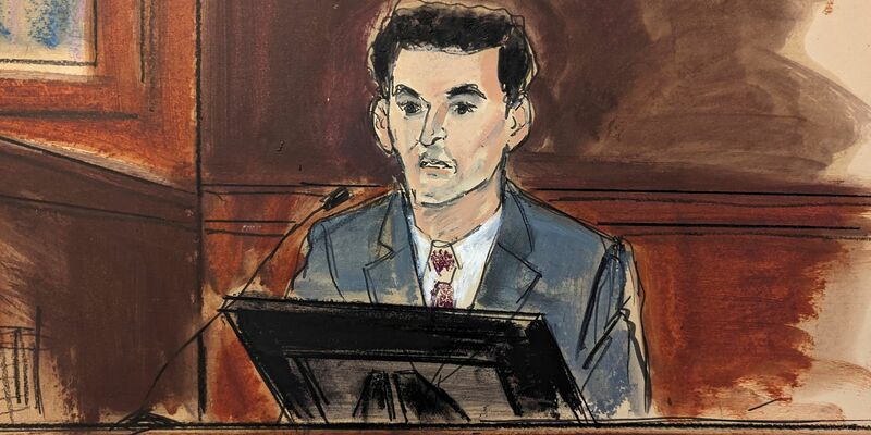 Skizze von FTX-Gründer Sam Bankman-Fried während seines Prozesses vor dem Bundesgericht in Manhattan. - Foto: Elizabeth Williams/AP/dpa