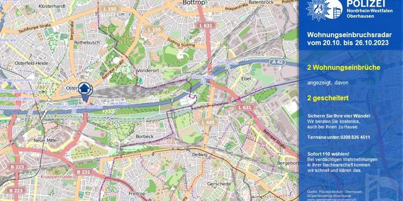 POL-OB: Wohnungseinbruchsradar - Samstag ist Tag des Einbruchsschutzes - Foto: presseportal.de