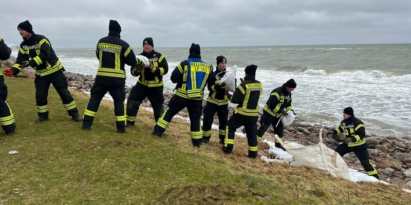 FW-PI: Einsatzkräfte aus dem Kreis Pinneberg unterstützen bei der Deichverteidigung - Foto: presseportal.de